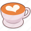 hot, coffee, heart, love, valentine, wedding, sticker, cute 