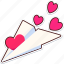paper, plane, heart, love, valentine, wedding, sticker, cute 