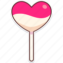 candy, heart, love, valentine, wedding, sticker, cute