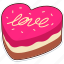cake, heart, love 