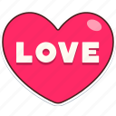 love, inside, heart, valentine, wedding, sticker, cute