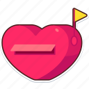 mailbox, heart, love, valentine, wedding, sticker, cute