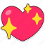 sparking, heart, love, valentine, wedding, sticker, cute 