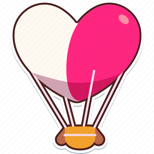 Heart, balloon, big, love, valentine, wedding, sticker sticker - Download on Iconfinder