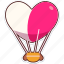 heart, balloon, big, love, valentine, wedding, sticker, cute 