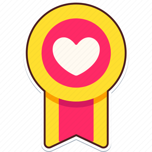 Heart, award sticker - Download on Iconfinder on Iconfinder