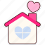 home, love, heart, valentine, wedding, sticker, cute 
