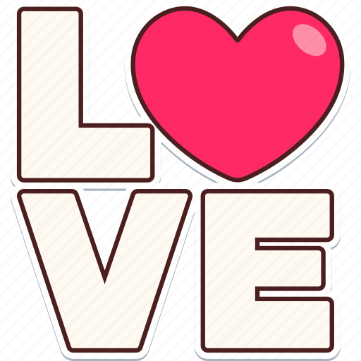 L, heart, v, e, love, valentine, wedding sticker - Download on Iconfinder