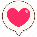 speech, heart, balloon, love, valentine, wedding, sticker, cute