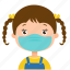 girl, avatar, person, people, face, kid, child, student, mask 