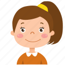girl, avatar, people, person, kid, child, student