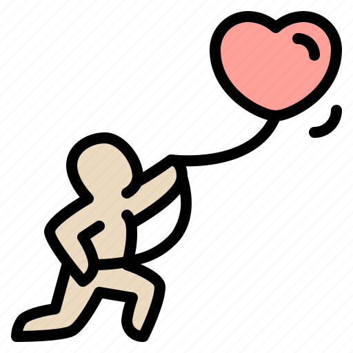 Heart, balloons, man, love, cute, pretty, lovely icon - Download on Iconfinder