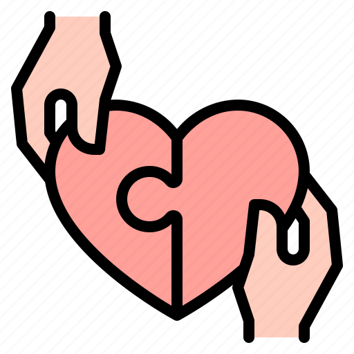 Jigsaw, puzzle, heart, hand, love icon - Download on Iconfinder