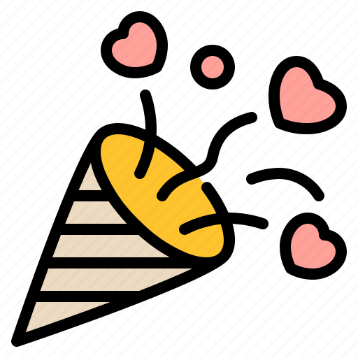 Popper, heart, love, party, celebrate, celebration icon - Download on Iconfinder