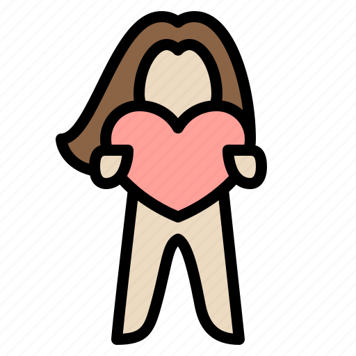 Show, heart, women, girl, love, donation, charity icon - Download on Iconfinder