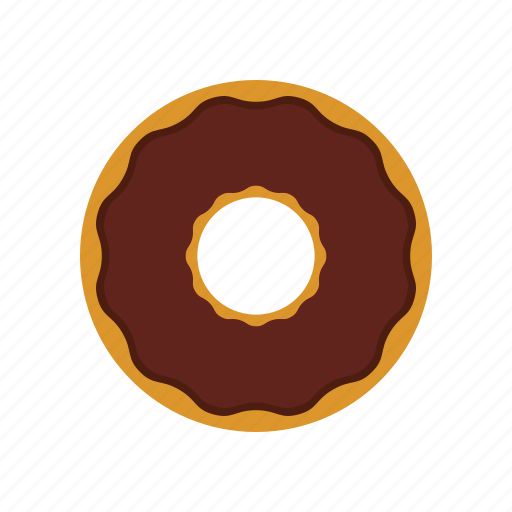 Breakfast, chocolate, chocolate donut, donut, eating icon - Download on Iconfinder