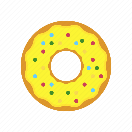 Breakfast, donut, eating, egg, lemon donut, original donut icon - Download on Iconfinder