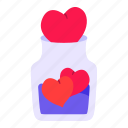 bottle, jar, romance, love