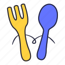spoon, fork, together, romance