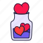 bottle, jar, romance, love 