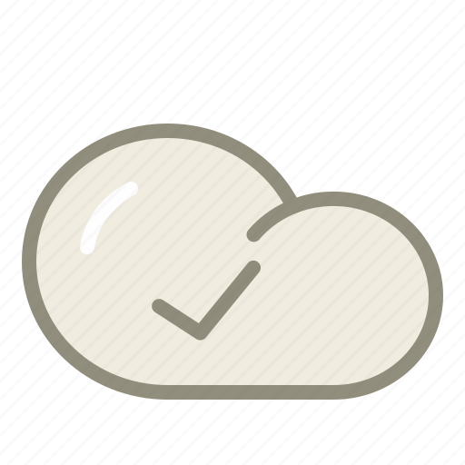 Check, cloud, accept, weather, storage, forecast, database icon - Download on Iconfinder