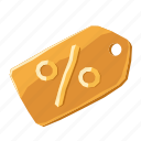 discount, sale, shopping, tag, gold, lowpoly
