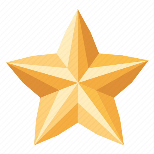 Star, winner, rating, gold, lowpoly icon - Download on Iconfinder