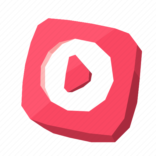 Play, video, film, 3d vector, lowpoly icon - Download on Iconfinder