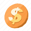usd, coin, payment, 3d vector, lowpoly