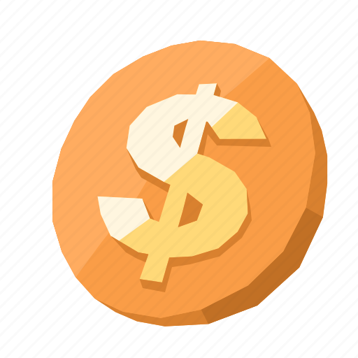 Usd, coin, payment, 3d vector, lowpoly icon - Download on Iconfinder