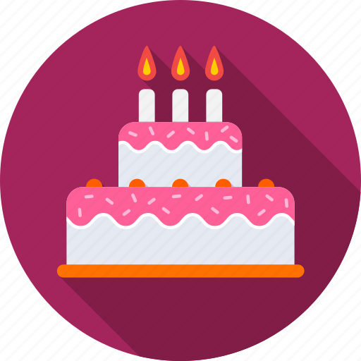 happy birthday cake icon