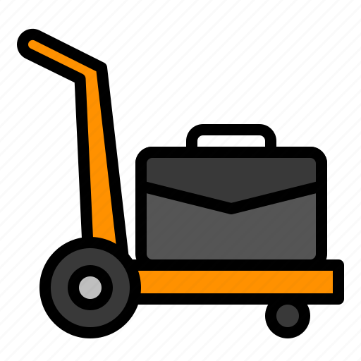 Bag, cart, luggage trolley, luguage icon - Download on Iconfinder