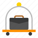 bag, cart, luggage trolley, luguage, travel