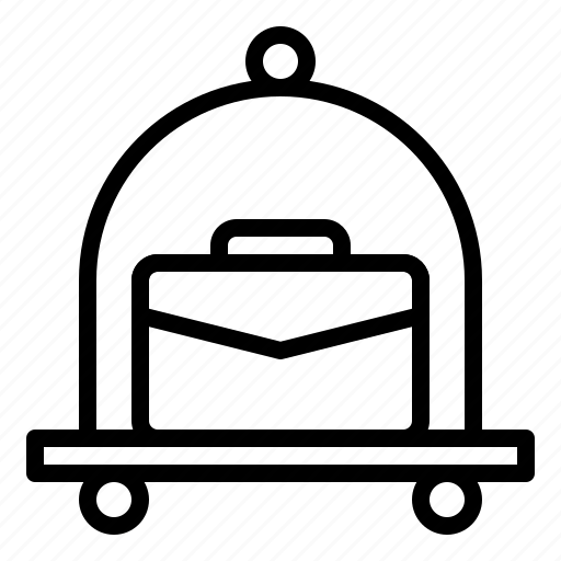 Bag, cart, luggage trolley, luguage, travel icon - Download on Iconfinder