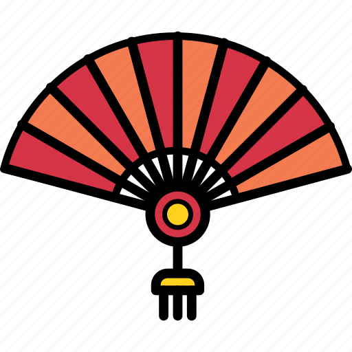 Chinese, filled, fan, traditional, new year icon - Download on Iconfinder