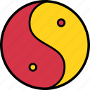 chinese, filled, yin yang, new year