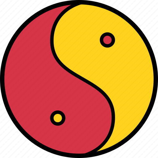 Chinese, filled, yin yang, new year icon - Download on Iconfinder