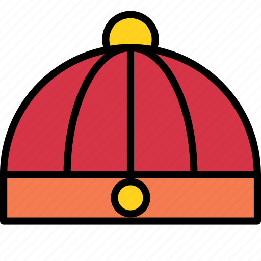 Chinese, filled, traditional hat, new year icon - Download on Iconfinder