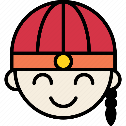 Chinese, filled, traditional boy, new year icon - Download on Iconfinder