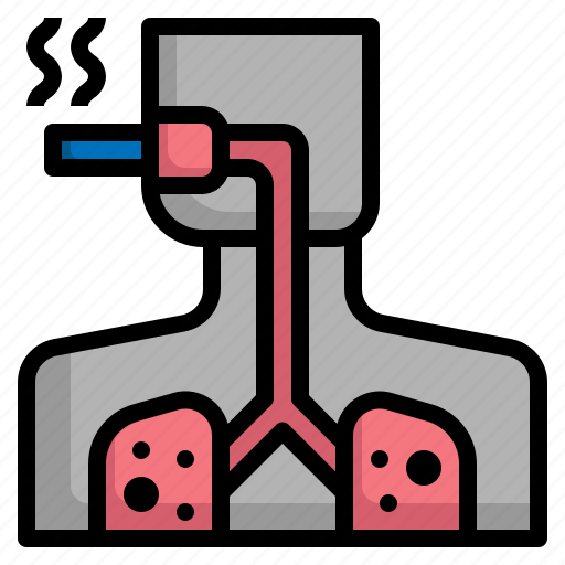 Cigarette, lung, destroyed, human, disease icon - Download on Iconfinder