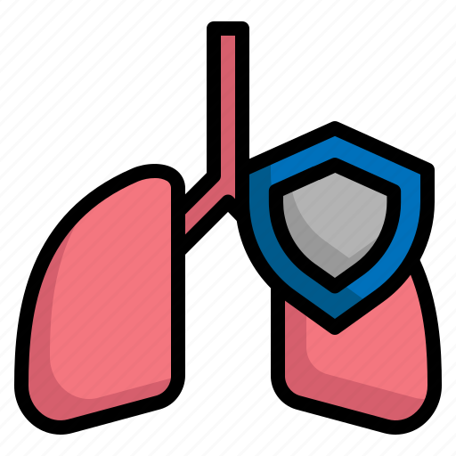 Shield, care, lung, protection icon - Download on Iconfinder