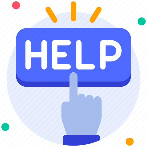 Help button, click, user help system, question mark, button, help support, customer service icon - Download on Iconfinder
