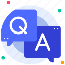 qna, question, answer, bubble, chat, help support, customer service, call center, customer care