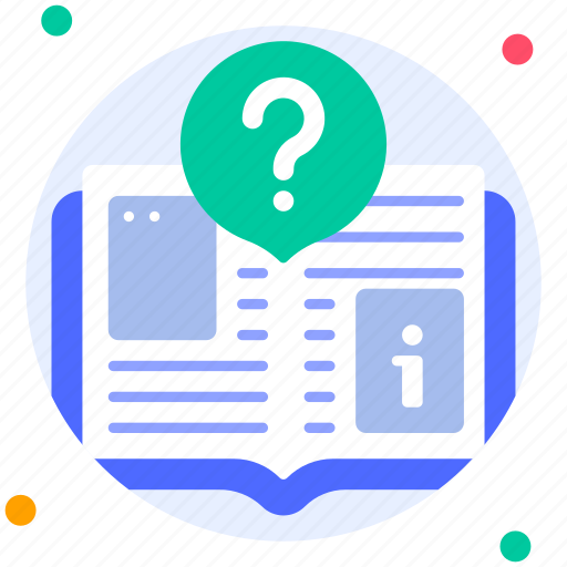 Question book, guide book, help book, book, education, help support, customer service icon - Download on Iconfinder