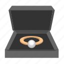 luxury, pearl, present, rich, ring, stone
