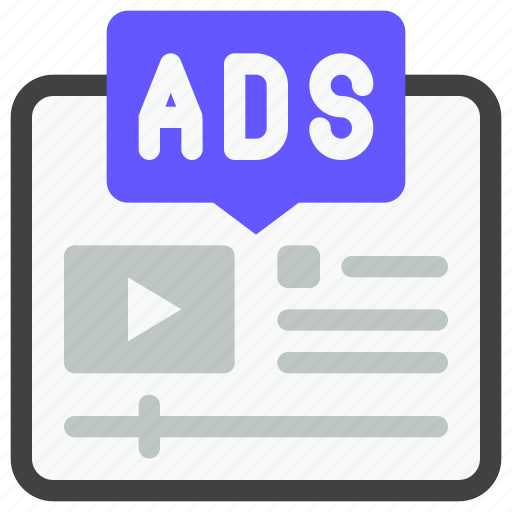 Advertisement, marketing, advertising, promotion, ad, video ads, play icon - Download on Iconfinder