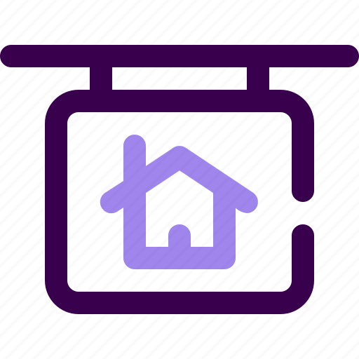 Real estate, property, agent, sign, signboard, home, house icon - Download on Iconfinder