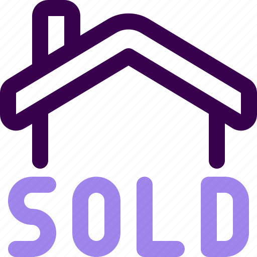 Real estate, property, agent, sold, home, house, sign icon - Download on Iconfinder