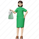 businesswoman, shopping, bag, career woman, entrepreneur, job profession, worker, employee, female