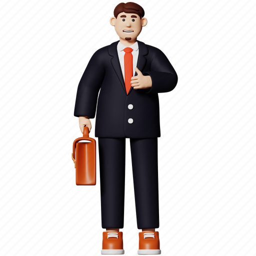 Businessman, employee, manager, leader, boss, job profession, worker 3D illustration - Download on Iconfinder